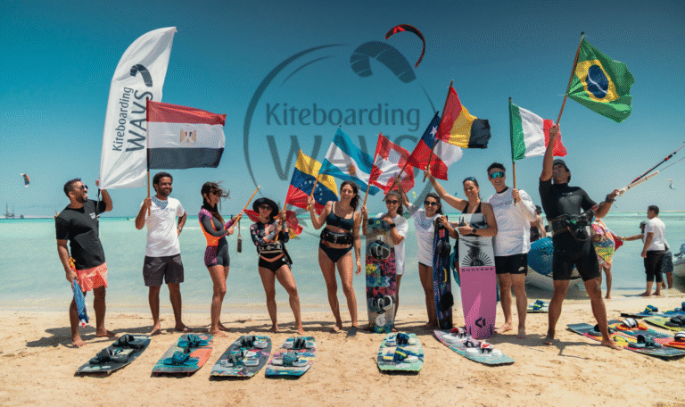 Kitesurfing lessons, camps, and safari in El Gouna with Kiteboarding Ways international community