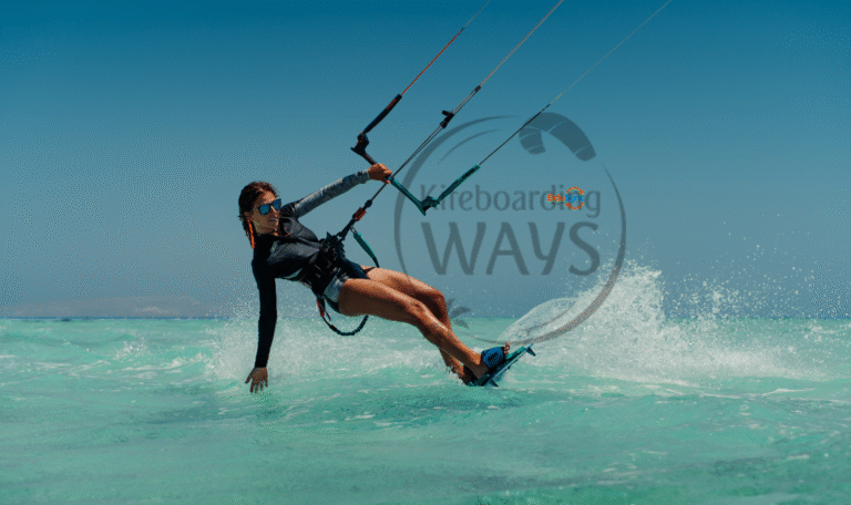 Kitesurfing gear in Egypt 2025 – kite, board, and harness setup in El Gouna lagoon